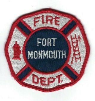Closed Us Army Fort Monmouth Nj Jersey Fire Dept.  Patch -