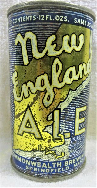 Can England Ale 12 Oz.  Usbc 103 - 8 1939 Springfield Oi - Irtp Flat Top.  Us Olyl.
