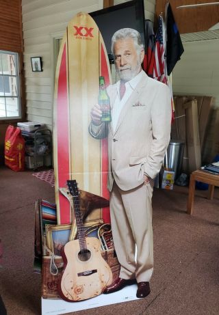 Set of 2 Dos Equis Most Interesting Man In The World Life Size Standees 3