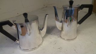 Quality Art Deco Silver Plate 4 pc Tea & Coffee Set 2