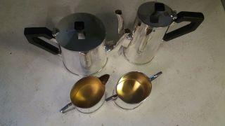 Quality Art Deco Silver Plate 4 pc Tea & Coffee Set 3