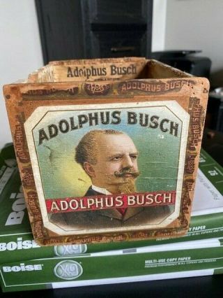Adolphus Busch Cigar Box Anheuser Busch Budweiser Beer Brewery St Louis Mo C1890