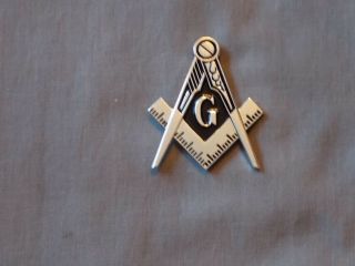 Masonic 2 " Car Emblem Master Mason Cut Out Square Compass Metal Fraternity