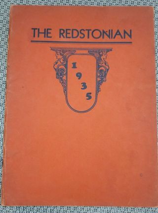 Vintage 1935 Redstone Township Pa High School Yearbook Republic Pa
