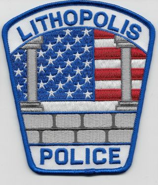 Lithopolis Police State Illinois Il Us Flag Neat