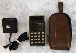 Vintage Hp Hewlett Packard 25 Scientific Calculator Ac Adapter & Case Parts Only