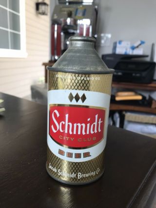 Schmidt City Club Cone Top Beer Can.