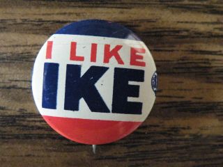 1952 I Like Ike Presidential/political Pin/eisenhower 3/4 " Union Logo