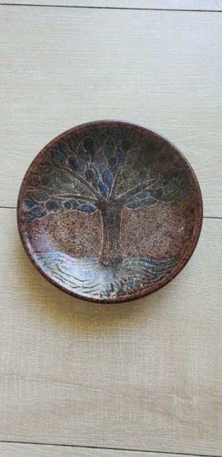 David Stewart Plate Tree Ceramic Mid Century California Modern