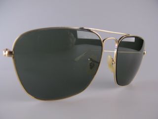 Vintage B&l Ray Ban 1/10 12k Gold Filled Caravan Sunglasses Made In Usa