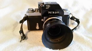 Nikon F Vintage Film Camera Nippon Kogaku Tokyo Micro Nikkor 55mm Lens Photomic