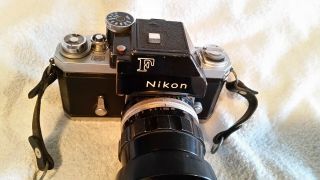 Nikon F Vintage Film Camera Nippon Kogaku Tokyo Micro Nikkor 55mm Lens Photomic 2