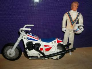 Vintage 1970s Evel Knievel Stunt Cycle Action Figure Helmet Ideal Toys Rebuilt