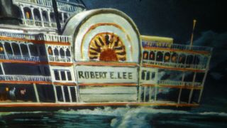 Stunning 1960s Goetz St Joseph Mo Beer Sign Light Robert E Lee Boat Steamships 3