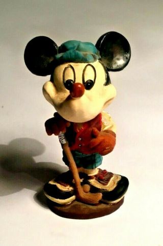 Vintage Walt Disney Productions Mickey Mouse Golf Ceramic Figure