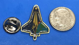 NASA STS - 107 Space Shuttle Columbia List Mission Memorial Lapel Pin Back 2