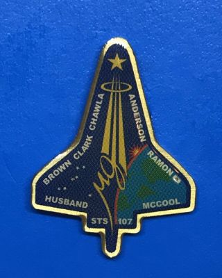 NASA STS - 107 Space Shuttle Columbia List Mission Memorial Lapel Pin Back 3
