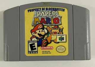 Vintage Paper Mario Nintendo 64 Game Cartridge Only