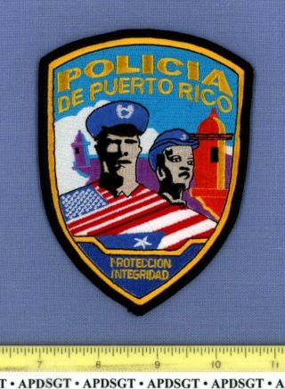 Policia De Puerto Rico  Sheriff Police Patch Old Spanish Fort Watchtower Fe