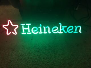 Vintage Heineken Beer Neon Sign  Mancave Bar