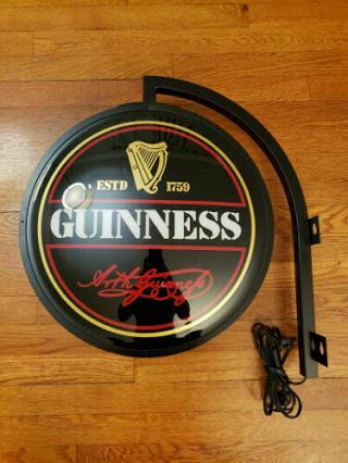 Vtg 1997 Guinness Irish Beer Harp Estd 1759 Pub Light Bar Sign Pro Motion Al