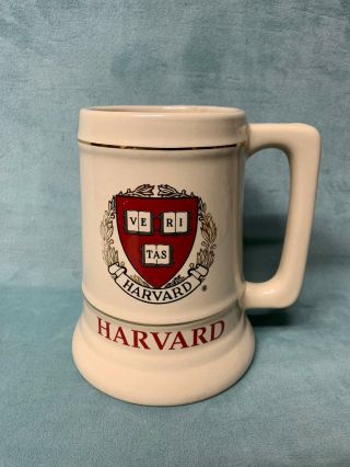 Vintage Harvard Beer Stein / Mug Veritas American Decorators Trenton Nj.  Vgc