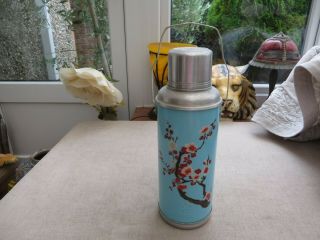 Stunning Art Nouveau Style Cherry Blossom Deer Brand Flask Decorators Oriental