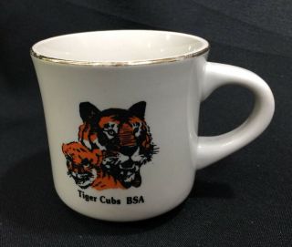 Vintage Boy Scout Bsa Tiger Cubs 10 Oz Coffee Mug Cub Scouts Scouting Camping