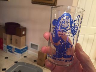 Vintage Grumpy Glass Tumbler Snow White 7 Dwarfs Walt Disney