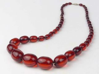 Vintage Graduated Cherry Bakelite Necklace Beads