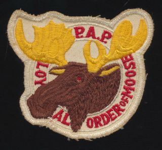 Vintage Embroidered Pap P.  A.  P.  Loyal Order Of Moose Club Logo Patch