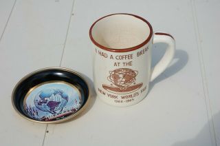 1964 - 1965 York World ' s Fair Vintage Photo Tray and souvenir mug 2