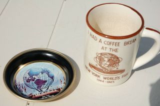 1964 - 1965 York World ' s Fair Vintage Photo Tray and souvenir mug 3