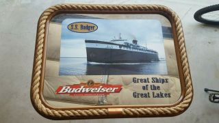 Anheuser Busch Budweiser Ss Badger Mirror Great Lakes