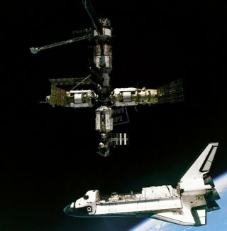 Sts - 71 Mir Russian Space Station Departs Space Shuttle Atlantis 8x12 Photograph