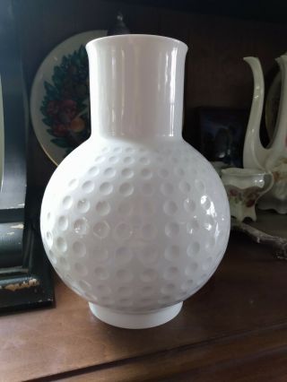 Arzberg Löffelhardt 1960s Golf Ball Vase Op / Pop Art Eames Era Mcm White 7.  5 "