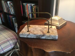 Art Deco Marble And Brass Letter Rack Circa 1920’s,  Possibly French 14cm