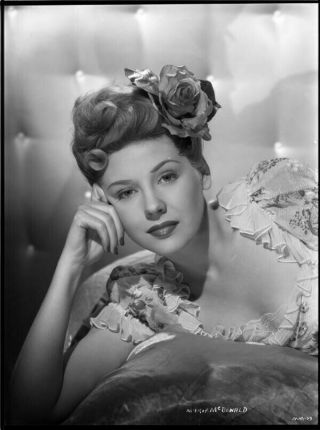 Marie Mcdonald Vintage Studio Glamour Portrait 8x10 B/w Negative