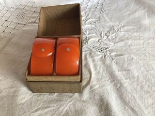 Art Deco Phenolic Napkin Rings Boxed Set Of 2