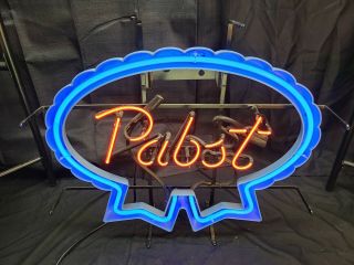 Pabst Blue Ribbon Beer Pbr Neon Bar Sign
