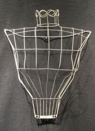 Vintage 1950s Mannequin Blouse Form Store Display Caged Wire 3