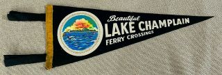 Vintage Lake Champlain York Ferry Crossing 1950 