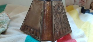 Antique Arts and Crafts Mica Lamp Shade Art Nouveau 3