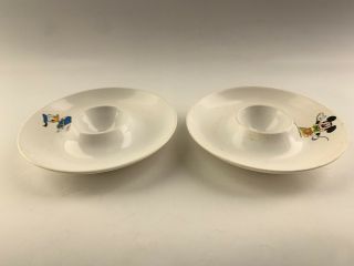 Vintage Walt Disney Egg Cups Mickey Mouse Donald Duck