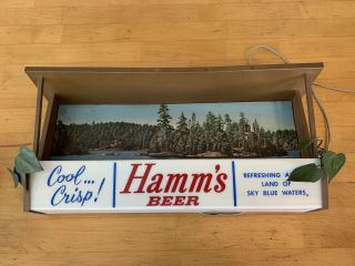 Scarce 1950s Breweriana: Lighted Vintage Hamms Beer Lake Scene Sign -