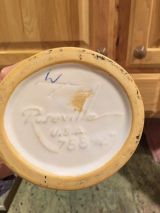 VINTAGE ROSEVILLE VASE 12inch Cream SILHOUETTE 788 - 12 USA Mid - century 3