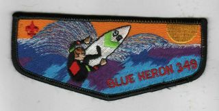 Oa Lodge 349 Blue Heron Flap Blk Bdr.  Tidewater Va [mobx3 - 25c]