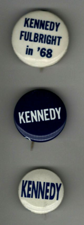 Vintage 1968 Robert F Kennedy Pin Rfk Pin Kennedy Fulbright In 68 Pin