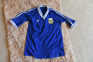 Adidas Vintage Argentina Diego Maradona 1990 Away Shirt 10 Trefoil Italia 90