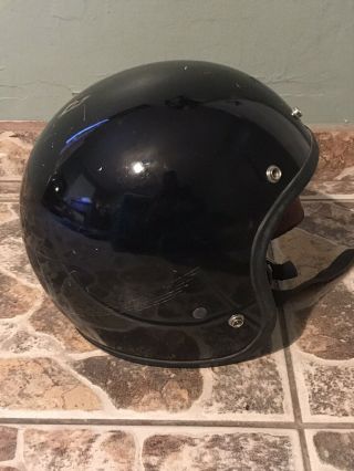 Vintage Bell Compact 2 Ii Motorcycle Helmet 11 / 82 Black Xl 7 1/2 To 7 5/8 Nr